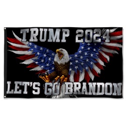 Let us go Brandon American Flag Banner