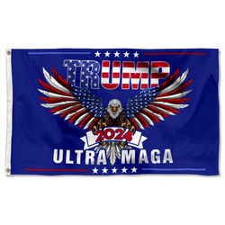 Trump 2024 Ultra MAGA American Eagle Flag Banner
