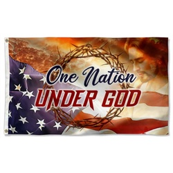 Christian Cross Blessed Is The Nation Whose God Is The Lord Flag Banner
