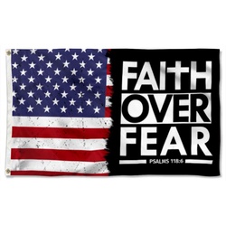 Faith Over Fear Christian Flag Banner