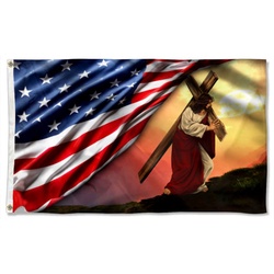 Jesus Christ Easter, He Died For Us Flag Banner
