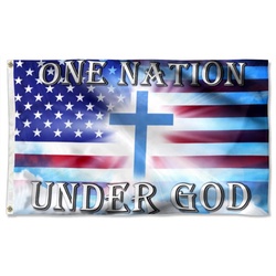 Jesus Flag One Nation Under God American Flag Banner