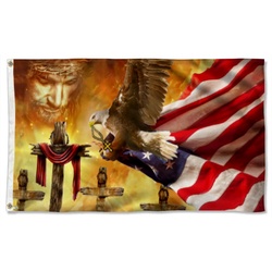 American Jesus Patriotic Flag Banner 41112