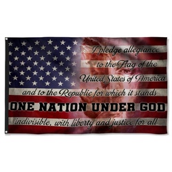 Jesus American One Nation Under God Flag Banner 41108
