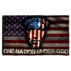 Jesus One Nation Under God American Flag Banner 41105