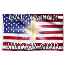 Jesus One Nation Under God American Flag Banner 41106