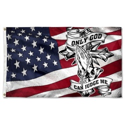 Jesus Only God Can Judge Me Flag Banner 41160