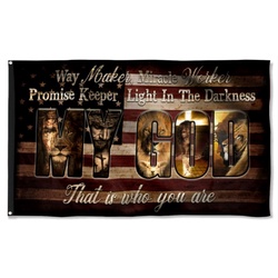 Jesus Promise Keeper, Light In The Darkness Flag Banner 41159