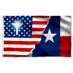 Texas American Christian Cross Flag Banner 41312