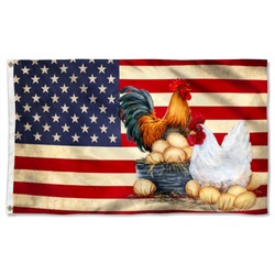 Chicken Coop American Flag Banner 41502