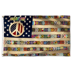 Peace Sign Hippie Flag Banner 41579