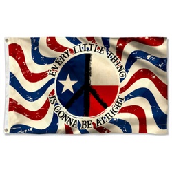 Texas Hippie, Every Little Thing Is Gonna Be Alright Flag Banner 41582