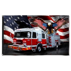 Fire Engine, Firefighter Flag Banner 41529