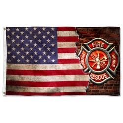 Firefighter American Flag Banner 41533