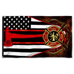 Firefighter Flag The Thin Red Line American Eagle Grommet Flag Banner
