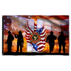 Patriot Day 343 Firefighters September 11 Attacks Never Forget 911 Flag Banner 41525