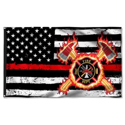 Proud Firefighter Flag Banner 41546