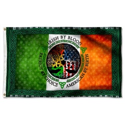 Irish By Blood Patriot By Choice Flag Banner 41729