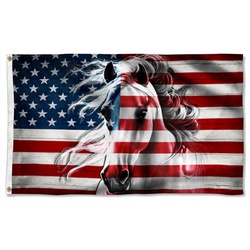 Horse American Flag Banner 41744