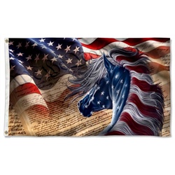Horse American Patriot Flag Banner 41750