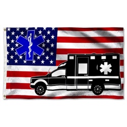 Nurse EMT Emergency Medical Technicians Nurse American Flag Banner 41803