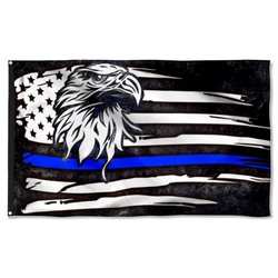Thin Blue Line Police Flag Banner 41917