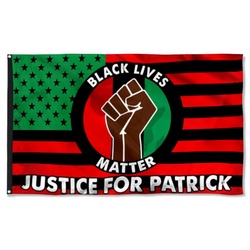 Justice For Patrick Lyoya Black Lives Matter African American Flag Banner 42117