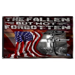 American Veterans Soldier Cross Flag Banner 42513