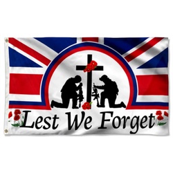 UK Remembrance Day Veteran Day Lest We Forget Flag Banner 42526