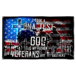 Veteran God Is My Father Veterans Are My Brothers Flag Banner 42532