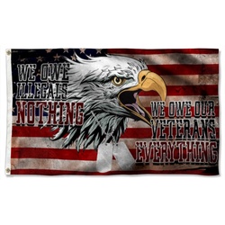 We Owe Veterans Everything Flag Banner 42541