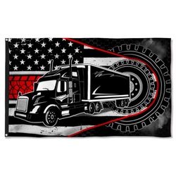 Truck Driver. Trucker American Flag Banner 42503