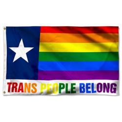 LGBT Texas Trans People Belong Flag Banner 42727