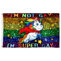 Pride Month. LGBT I super Gay Flag Banner 42729