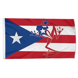 Boricua Puerto Rico Frog Flag Banner