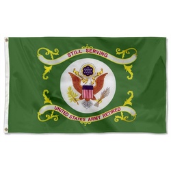Still Serving Army Retired Flag Banner