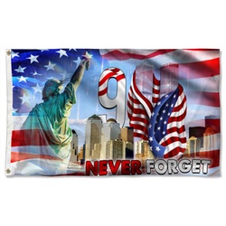 911 Never Forget Patriot Day Flag Banner 41909