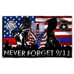 911 Patriot Day September 11 Attacks Never Forget 911 Flag Banner 41912