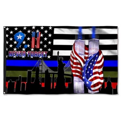 911 Patriot Day September 11 Attacks Never Forget 911 Flag Banner 41913