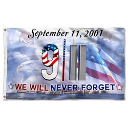 911 We Will Never Forget Flag Banner 41908
