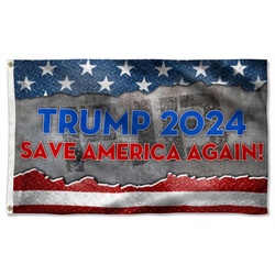 Trump 2024 Save America Again Flag Banner
