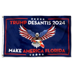 Trump Desantis 2024 Make America Florida Flag Banner