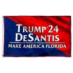 Trump Desantis 2024 Make America Florida Flag Banner