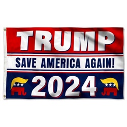 Trump Save America Again Flag Banner