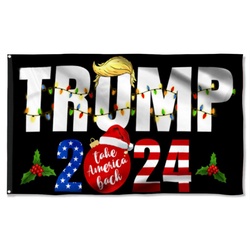 Trump Take America Back 2024 Christmas Flag Banner