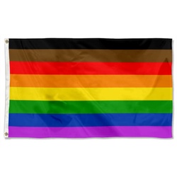 People of Color Rainbow Pride Flag Banner