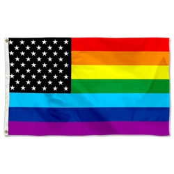 USA Rainbow Pride Flag Banner