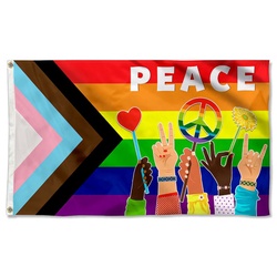Equality LGBT Pride Peace Rainbow Hippie Flag Banner 60811