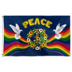 Hippie Dove Peace Hippie Flag Banner 60812