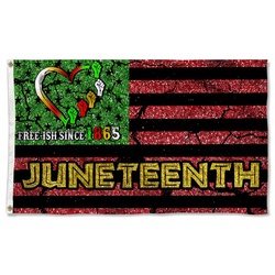 Juneteenth African Map, American U.S Flag Banner 60825